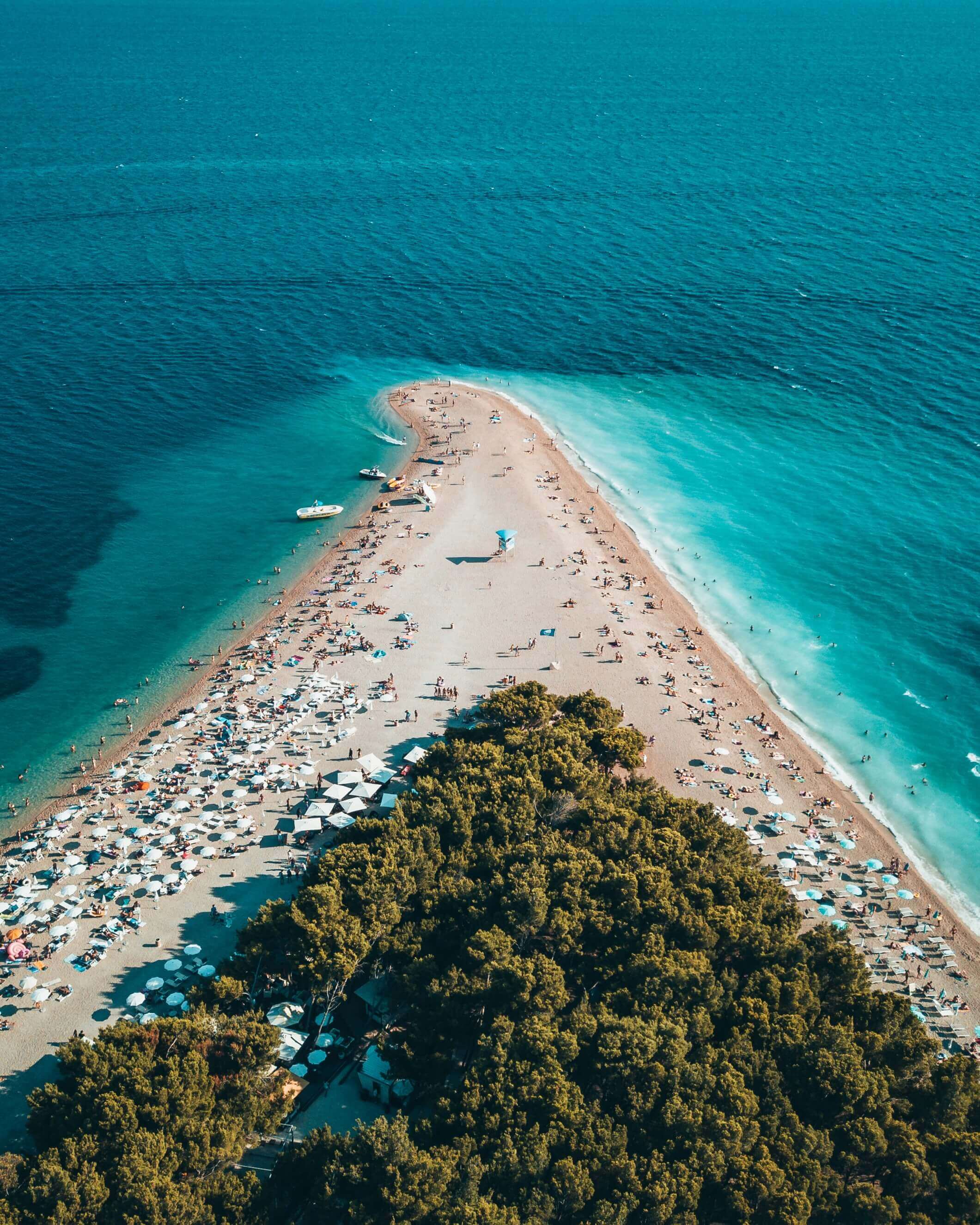 Zlatni Rat beach in Croatia (Island Brač)